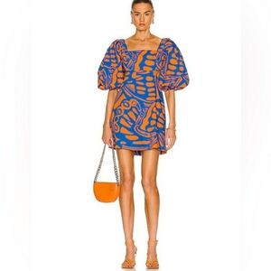 ALEXIS Indigo Bodhi Puff Sleeve Dress Size XL